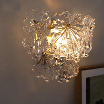 Applique murale moderne avec fleurs en verre de luxe Dynnah — LZ4X9P2Q