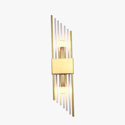Applique murale LED double tête en cristal doré moderne — LZ4X9P