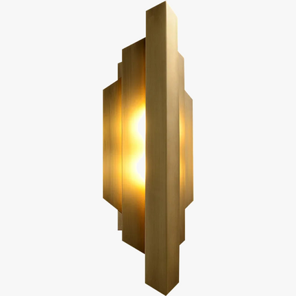 applique murale moderne en acier inoxydable doré pour intérieur