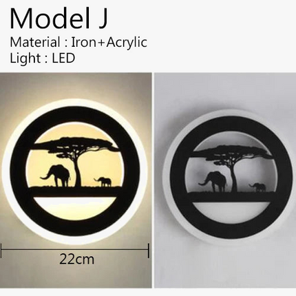 Applique murale moderne en acrylique style américain pour intérieur raffiné — LZ4N7Q2