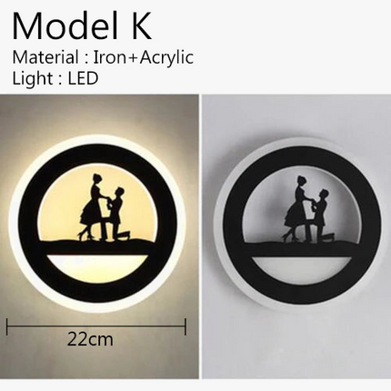Applique murale moderne en acrylique style américain pour intérieur raffiné — LZ4N7Q2