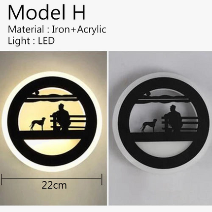 Applique murale moderne en acrylique style américain pour intérieur raffiné — LZ4N7Q2