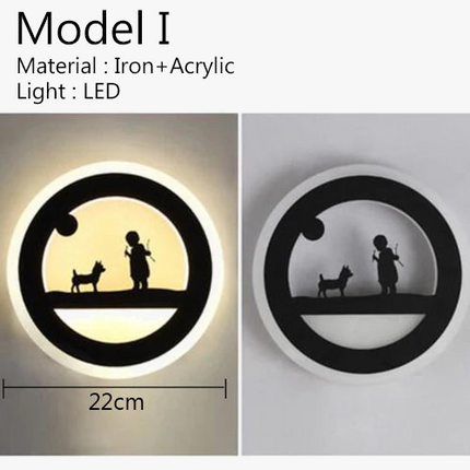 Applique murale moderne en acrylique style américain pour intérieur raffiné — LZ4N7Q2