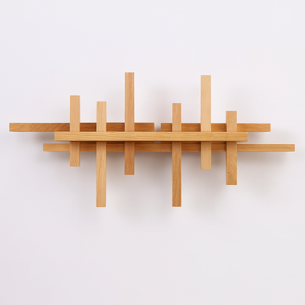 Applique murale en bois avec éclairage LED design artistique — LZ4X9T