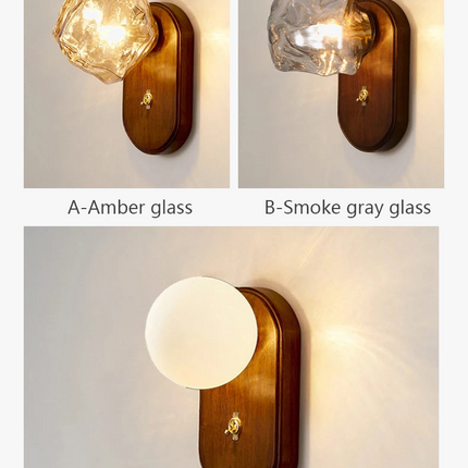 Applique murale en bois au design nordique avec éclairage LED intégré — LZ4N7Q2