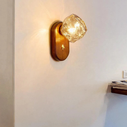 Applique murale en bois au design nordique avec éclairage LED intégré — LZ4N7Q2