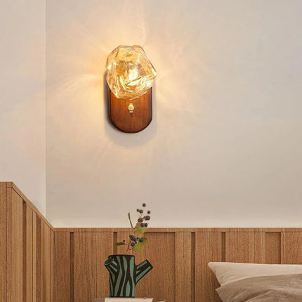 Applique murale en bois au design nordique avec éclairage LED intégré — LZ4N7Q2