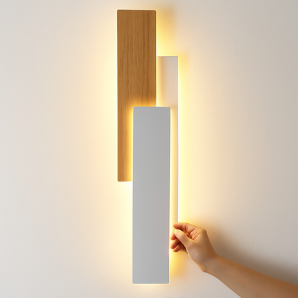 Applique murale en bois naturel au design moderne — LZ4X9T