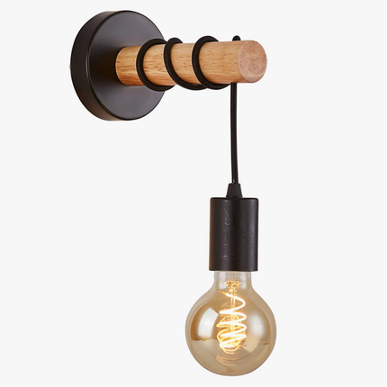 Applique murale en bois pour éclairage intérieur et extérieur moderne — LZ4XJ9