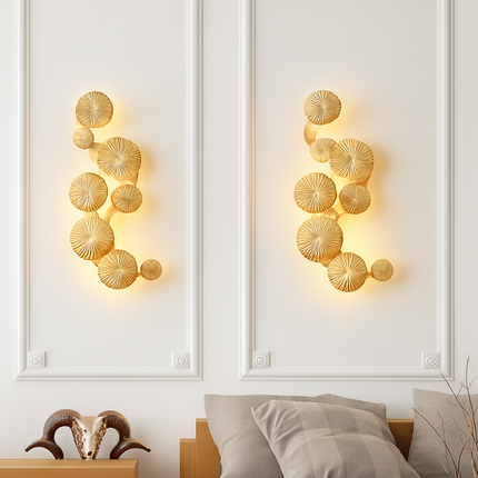 Applique murale design forme feuille de lotus moderne — LZ4X9P
