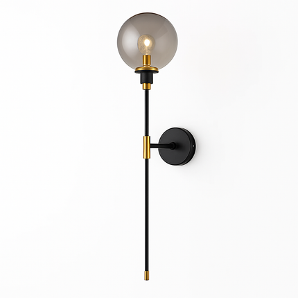 Applique murale noire en fer forme haricot magique moderne — LZ4X9T