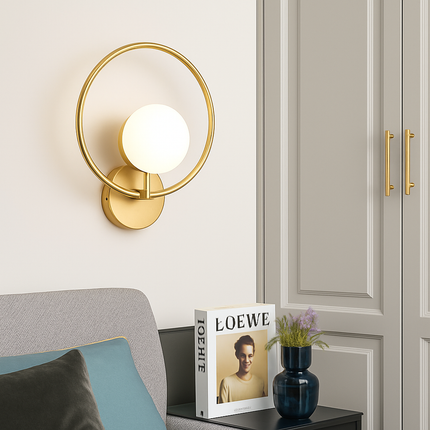 Applique murale ronde moderne en métal Harlow — LZ4G7T9
