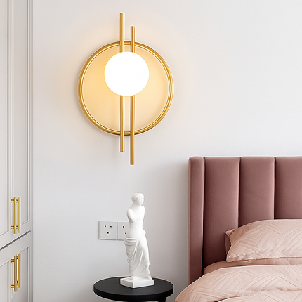 Applique murale ronde moderne en métal Harlow — LZ4G7T9