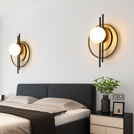 Applique murale ronde moderne en métal Harlow — LZ4G7T9
