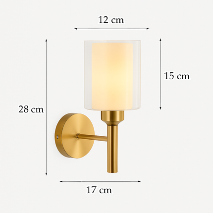 Applique murale en verre de luxe style art déco moderne — LZ4P9XQ