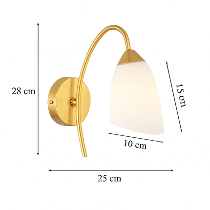 Applique murale en verre de luxe style art déco moderne — LZ4P9XQ