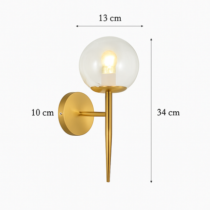 Applique murale en verre de luxe style art déco moderne — LZ4P9XQ