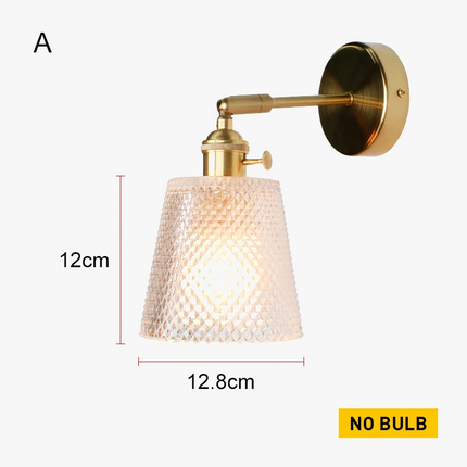 Applique murale en verre et cuivre pour éclairage intérieur moderne — LZ4X9T