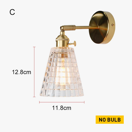 Applique murale en verre et cuivre pour éclairage intérieur moderne — LZ4X9T