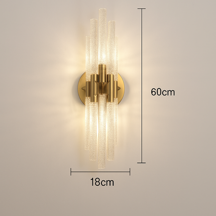 Applique murale décorative en verre et métal doré pour intérieur — LZ4X9M