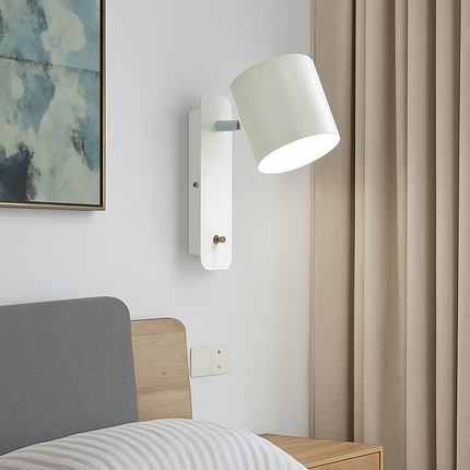 Applique murale LED design aux formes arrondies en métal et bois style Nordic — LZ4P9XJ