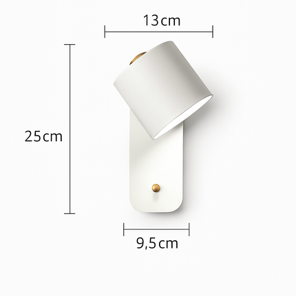 Applique murale LED design aux formes arrondies en métal et bois style Nordic — LZ4P9XJ