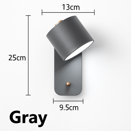 Applique murale LED design aux formes arrondies en métal et bois style Nordic — LZ4P9XJ