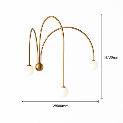 Applique murale LED moderne à 3 arcs Solyne — LZ7D9X