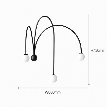 Applique murale LED moderne à 3 arcs Solyne — LZ7D9X