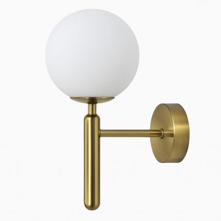 Applique murale LED moderne avec globe en verre et support cylindrique — LZ4X9P2