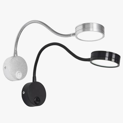 applique murale moderne à led avec bras flexible et interrupteur