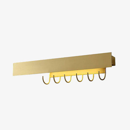 Applique murale LED dorée avec crochet design moderne — LZ4X9T