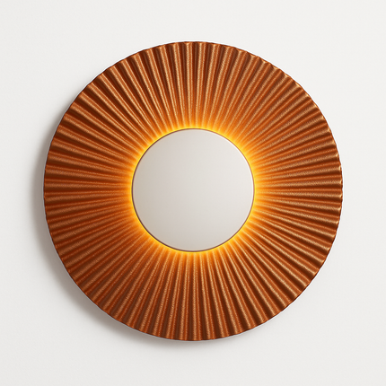 Applique murale moderne LED forme de soleil métallique Hasna