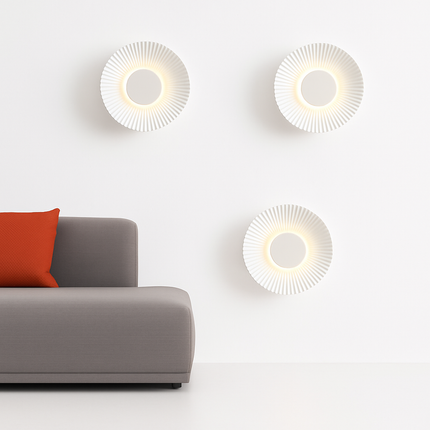 Applique murale moderne LED forme de soleil métallique Hasna