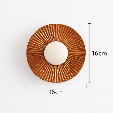 Applique murale moderne LED forme de soleil métallique Hasna