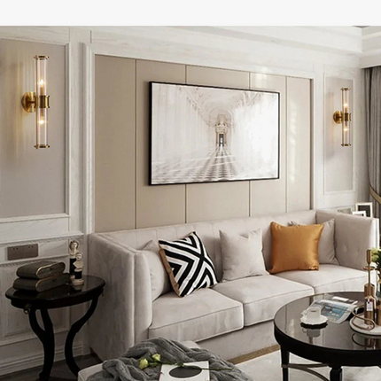 Applique murale LED moderne en cristal doré luxe — LZ3F9XQ