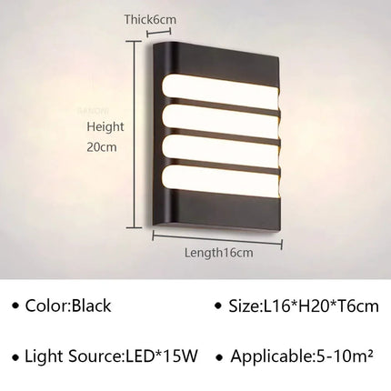 Applique murale extérieure étanche au design moderne — LZ7XQ2