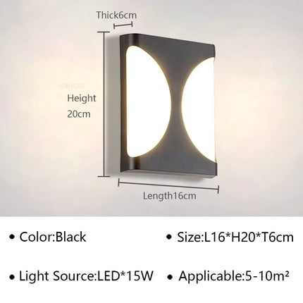 Applique murale extérieure étanche au design moderne — LZ7XQ2