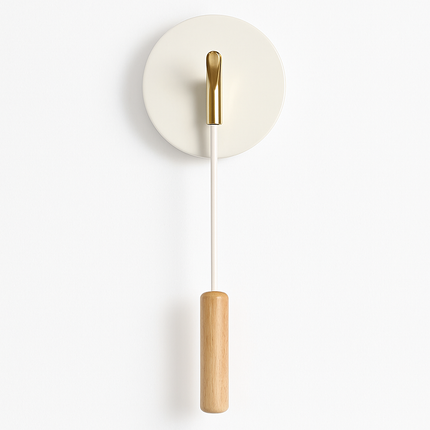 Applique murale nordique en bois avec interrupteur
