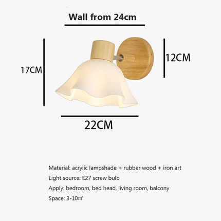 Applique murale en bois style nordique pour intérieur moderne — LZ4X9T2