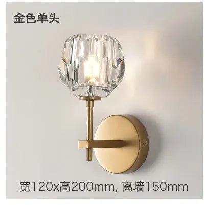 Applique murale nordique simple en cristal style postmoderne — LZ4QJ7M