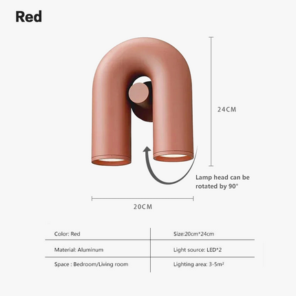 Applique murale nordique en U au design simple et élégant — LZ4X9T2