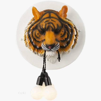 Applique murale nordique en résine motif tigre lumineux design italien — LZ4X9T2Q