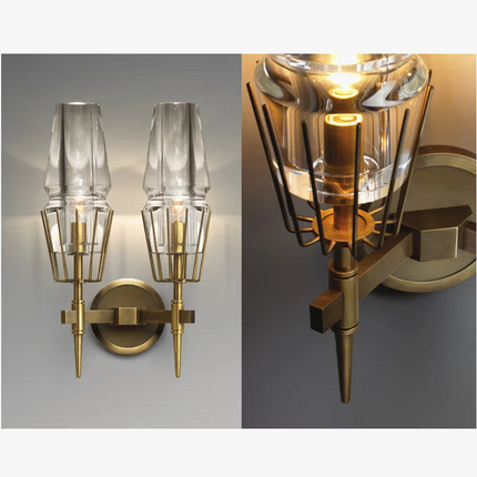 Applique murale industrielle en verre style nordique rétro — LZ4F7Q2