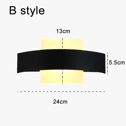 Applique murale LED nordique pour intérieur et extérieur — LZ4X9P2