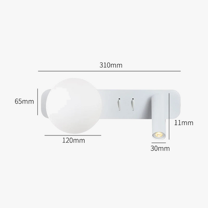 Applique murale design nordique forme lune pour décoration intérieure — LZ4X9T
