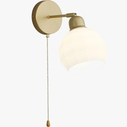 Applique murale nordique en verre avec interrupteur métal réglable — LZ4X9T