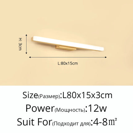 Applique murale LED moderne au design nordique en bois — LZ4N8XQ