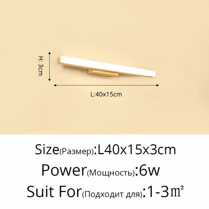Applique murale LED moderne au design nordique en bois — LZ4N8XQ