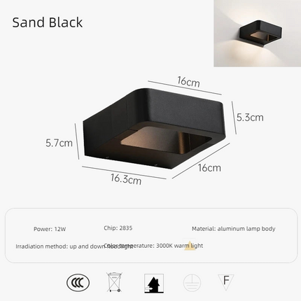 Applique murale LED étanche style nordique pour décoration extérieure — LZ4X7P9